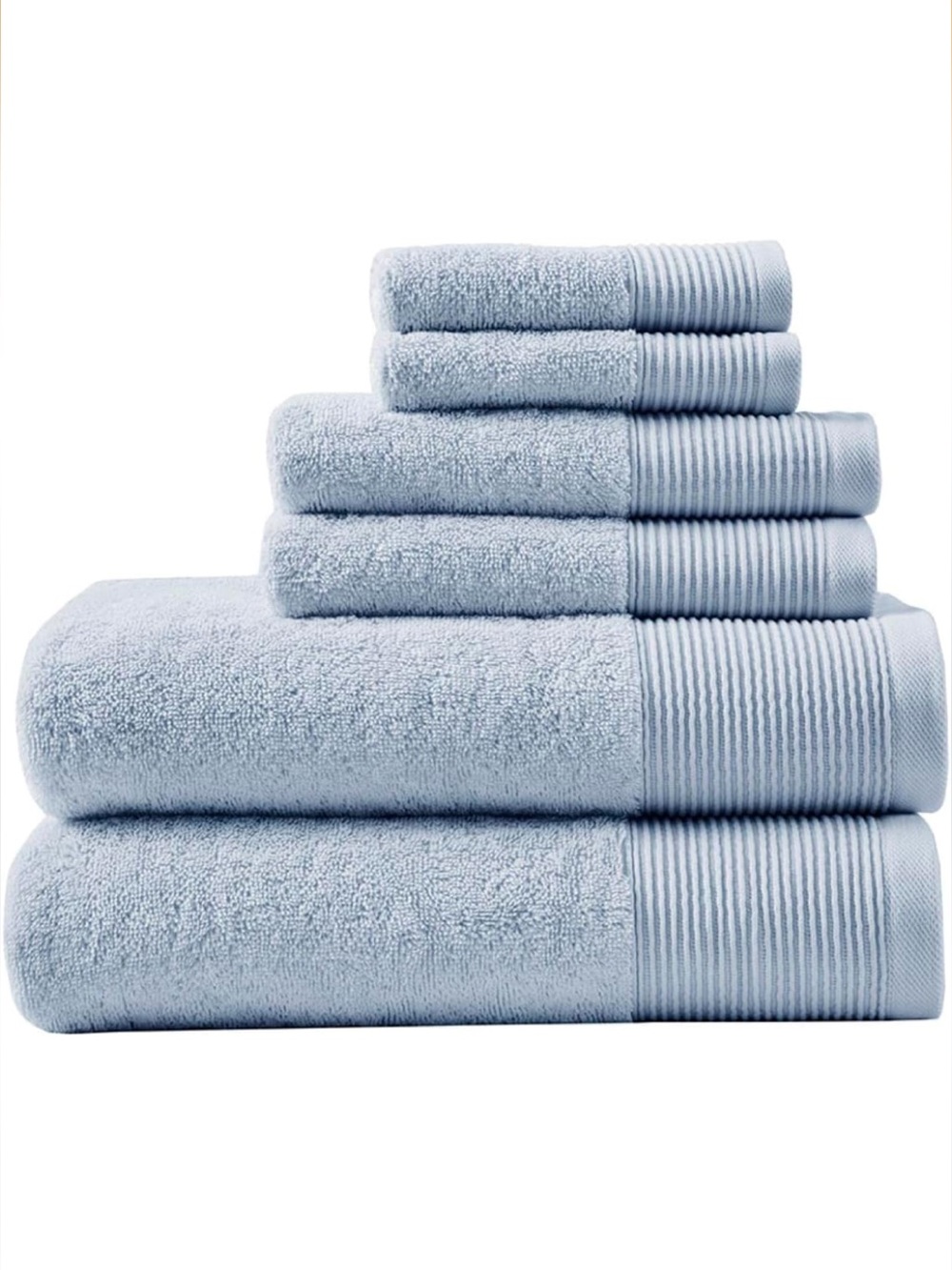Beautyrest Nuage Cotton Tencel Blend Antimicrobial 6 Piece Towel Set